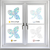 16 Sheets Waterproof PVC Colored Laser Stained Window Film Static Stickers DIY-WH0314-080-4