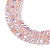 Electroplate Glass Beads Strands GLAA-Q105-04B-3