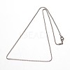 Tarnish Resistant 304 Stainless Steel Box Chain Necklaces NJEW-M124-10P-2