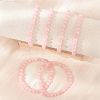 Natural Rose Quartz Bead Stretch Bracelets BJEW-K212-A-045-5