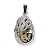 Natural Dalmatian Jasper Teardrop Pendants G-G112-03P-03-1