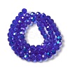 Electroplate Transparent Glass Beads Strands EGLA-A035-T8mm-L06-2