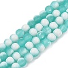 Frosted Crackle Glass Beads Strands GLAA-U001-8mm-M02-1