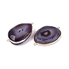 Natural Agate Connector Charms G-Q606-56B-G-2