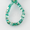 Electroplate Glass Beads Strands EGLA-R030-8x8mm-11-2