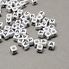 Large Hole Acrylic Letter European Beads X-SACR-Q103-6mm-01A-1