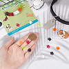 40Pcs 5 Colors Transparent Blank Acrylic Pet Dog ID Tag PALLOY-AB00047-4