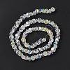 Transparent Electroplate Glass Beads Strands EGLA-L043-AB01-4