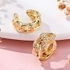 Rack Plating Brass Micro Pave Clear Cubic Zirconia Cuff Earrings EJEW-H147-11G-3