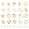 CHGCRAFT 40Pcs 10 Style Alloy Stud Earring Findings FIND-CA0003-27-1
