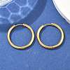 Ion Plating(IP) 304 Stainless Steel Huggie Hoop Earrings EJEW-F111B-25mm-G-4