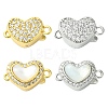 4Pcs 4 Style Brass Micro Pave Clear Cubic Zirconia Box Clasps KK-CJ0003-35-1