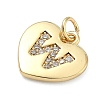 Brass Micro Pave Clear Cubic Zirconia Pendants KK-D229-01G-23-2