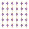 Unicraftale 30Pcs Natural Amethyst Connector Charms FIND-UN0001-70-1