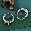 Knot 316 Surgical Stainless Steel Hoop Earrings EJEW-G416-30AS-3