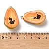 3D Fruit Theme Opaque Resin Pendants RESI-G113-01B-3
