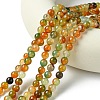 Natural Peacock Agate Beads Strands G-G444-8mm-02-5