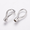 Tarnish Resistant 304 Stainless Steel Magnetic Clasps with Glue-in Ends STAS-L189-097P-4