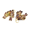 Brass Cloisonne Pendants KK-P251-A01-G-02-2