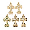 Brass Micro Pave Cubic Zirconia Pendants CU-CBA2F11-17G-1