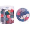 Handmade Cloth Fabric Covered Pendants WOVE-PH0001-13G-7