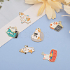 CHGCRAFT 28Pcs 7 Style Alloy Enamel Pendants ENAM-CA0001-72-4