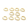 Cubic Zirconia Rectangle Hoop Earrings EJEW-E270-09G-01-3