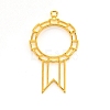 Alloy Open Back Bezel Pendants PALLOY-WH0091-38G-1