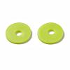 Flat Round Handmade Polymer Clay Beads CLAY-R067-12mm-10-7