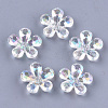 Transparent Acrylic Bead Caps TACR-T007-05A-1