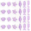 100G Ocean Theme Transparent Acrylic Beads MACR-TA0001-80B-1