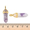 Natural Charoite Pointed Pendants G-G902-A03-5