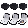 Plastic Cover with Velvet Brooch Packing Boxes VBOX-WH0012-04B-1