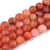 2 Strands Natural Crackle Agate Beads Strands G-HY0001-27-1