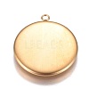 Ion Plating(IP) 304 Stainless Steel Pendant Cabochon Settings X-STAS-G127-13-20mm-G-2