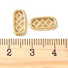 Brass Micro Pave Clear Cubic Zirconia Spacer Bars KK-U064-20C-G-2