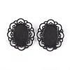 Zinc Alloy Brooch Findings PALLOY-WH0066-23E-1