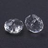 Faceted Rondelle Clear Transparent Acrylic Beads for Chunky Necklaces X-PAB1463Y-16-2