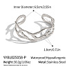 Hollow Out 304 Stainless Steel Cuff Bangles for Women AP7431-2-2