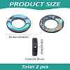 2Pcs Natural Abalone Shell/Paua Shell Beads SSHEL-LP0001-03-2