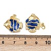 Brass Enamel Fish Pendants KK-I377-05G-A-4
