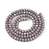 Electroplate Opaque Solid Color Glass Beads Strands EGLA-A044-P3mm-L10-3