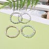4Pcs 4 Style Natural & Synthetic Mixed Gemstone & 304 Stainless Steel Beaded Stretch Bracelets Set for Women BJEW-JB09116-5