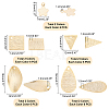 60Pcs 10 Style Brass Charms & Pendants KK-PH0004-71-4