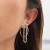 304 Stainless Steel Cubic Zirconia Stud Earrings for Women SD6201-4