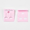 Plastic Earring Display Card X-BCOF-WH0001-01-1