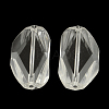 Faceted Oval Transparent Acrylic Beads X-TACR-R123-A01-1