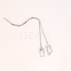 Cat & Fishbone Brass Dangle Stud Earrings EJEW-BB63047-A-5