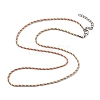 2MM Braided Round Polycotton Cord Necklace Making with Alloy Lobster Claws Clasps and Iron End Chains NJEW-Q031-01A-2