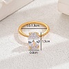 Elegant European and American Copper Zircon Oval Dove Egg Ring. MM3705-7-1